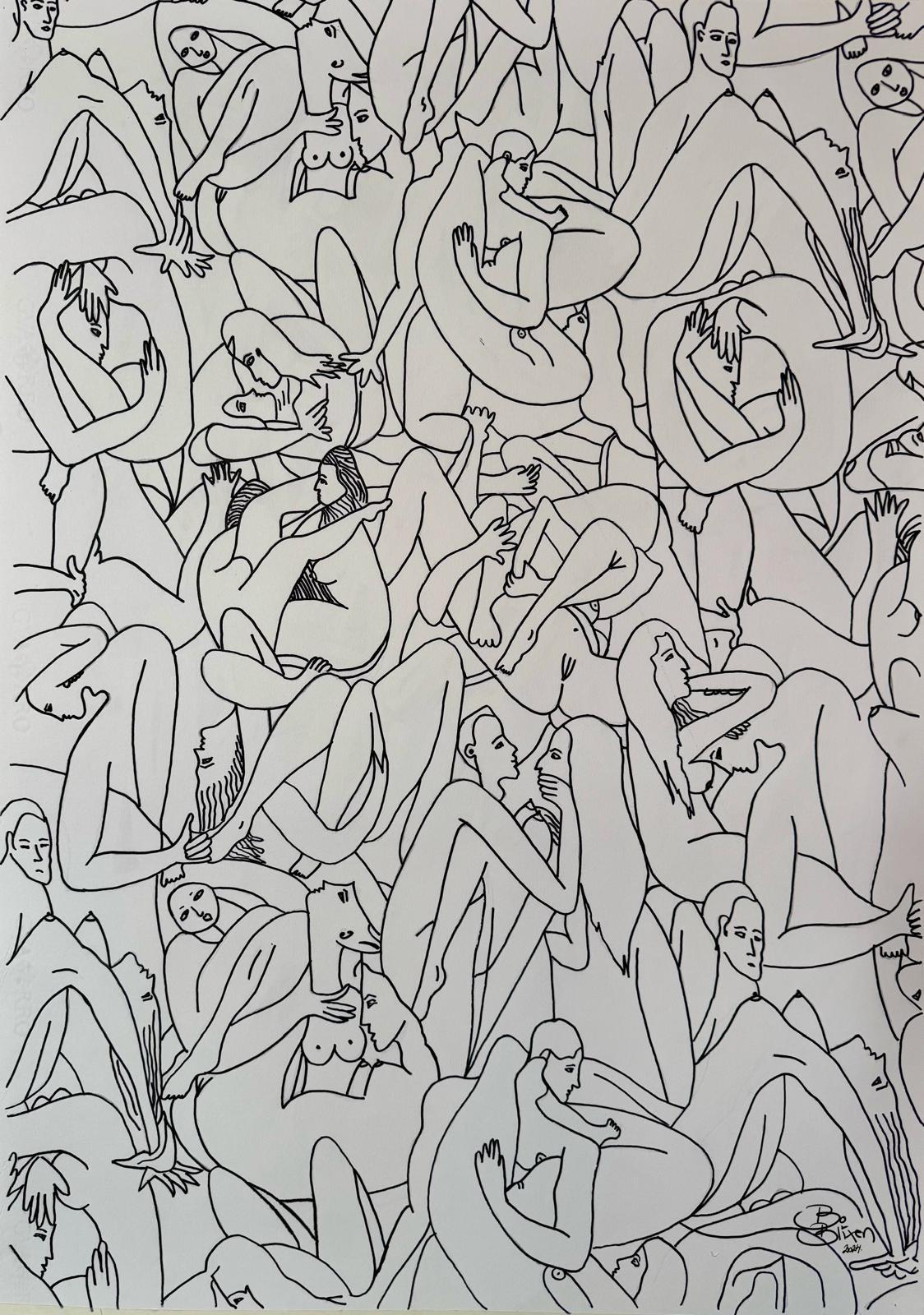 Bodies, drawing by Bo Blixen