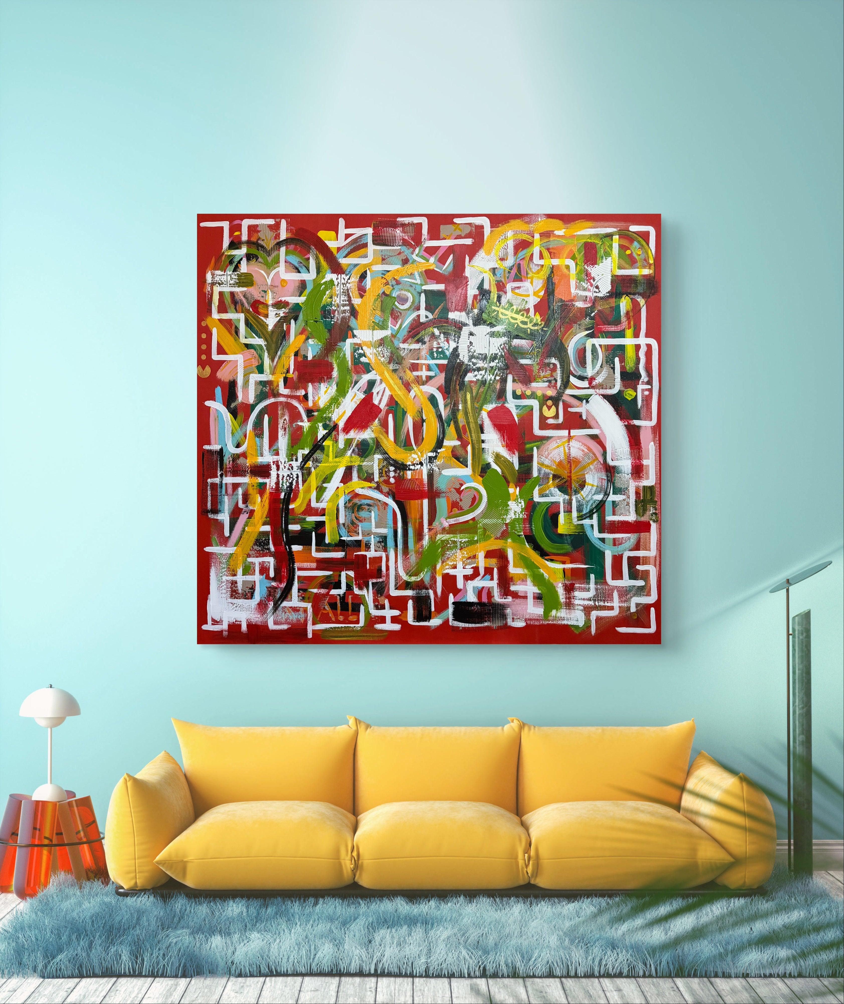 PAC-ART, painting by Bo Blixen