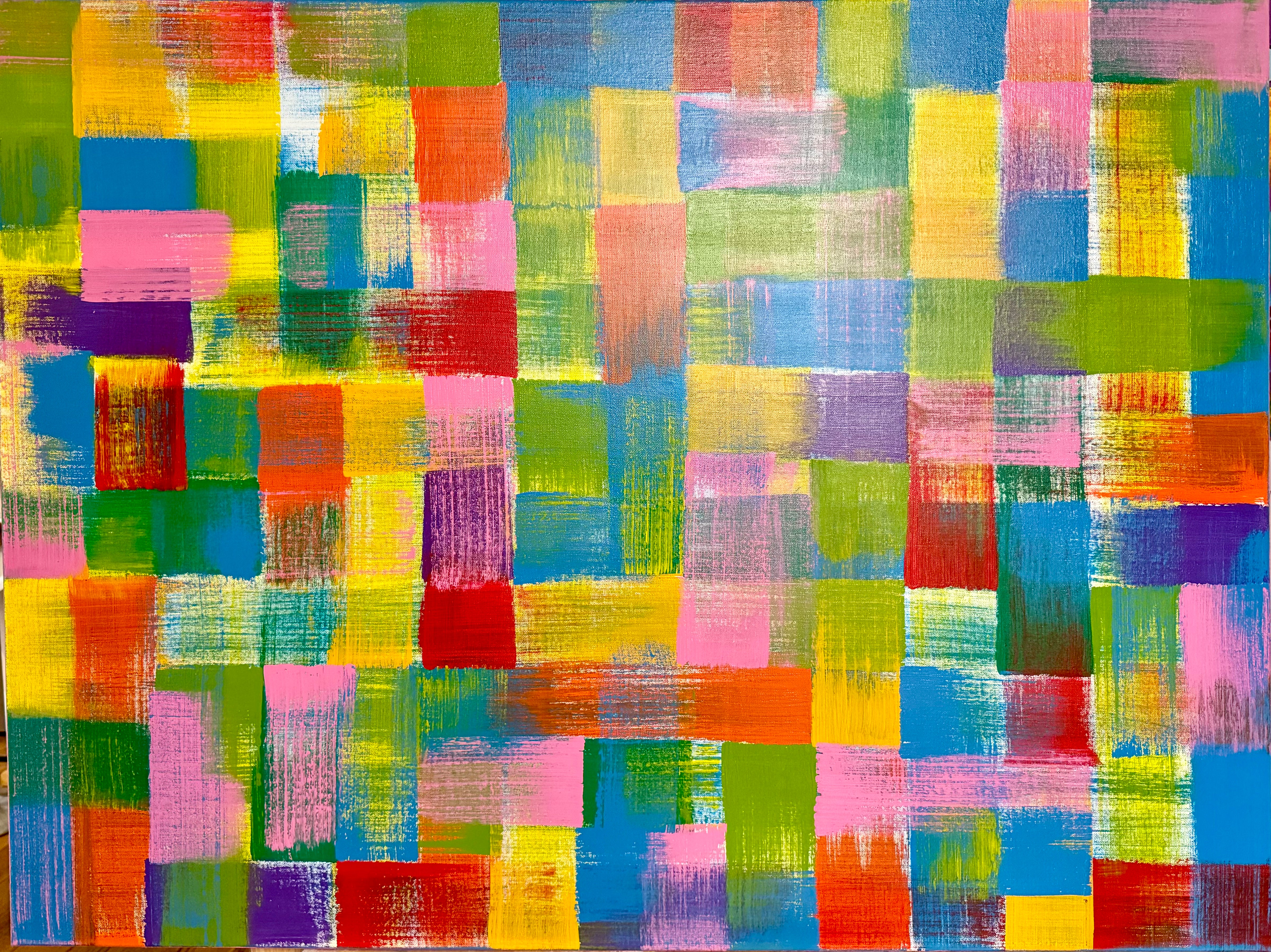 Original Paintings: Multicolor Squares