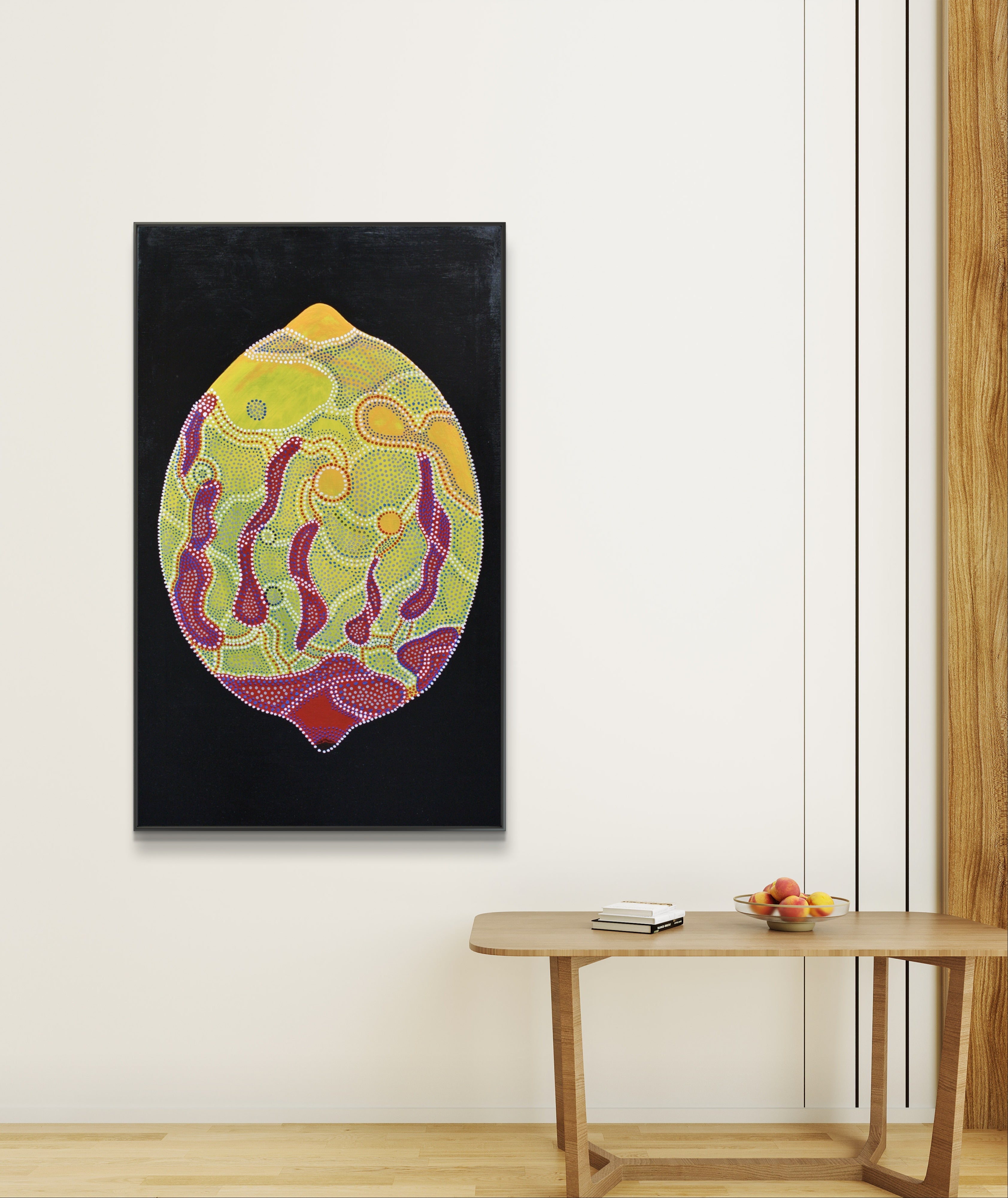 Original Painting: Lemon On Black