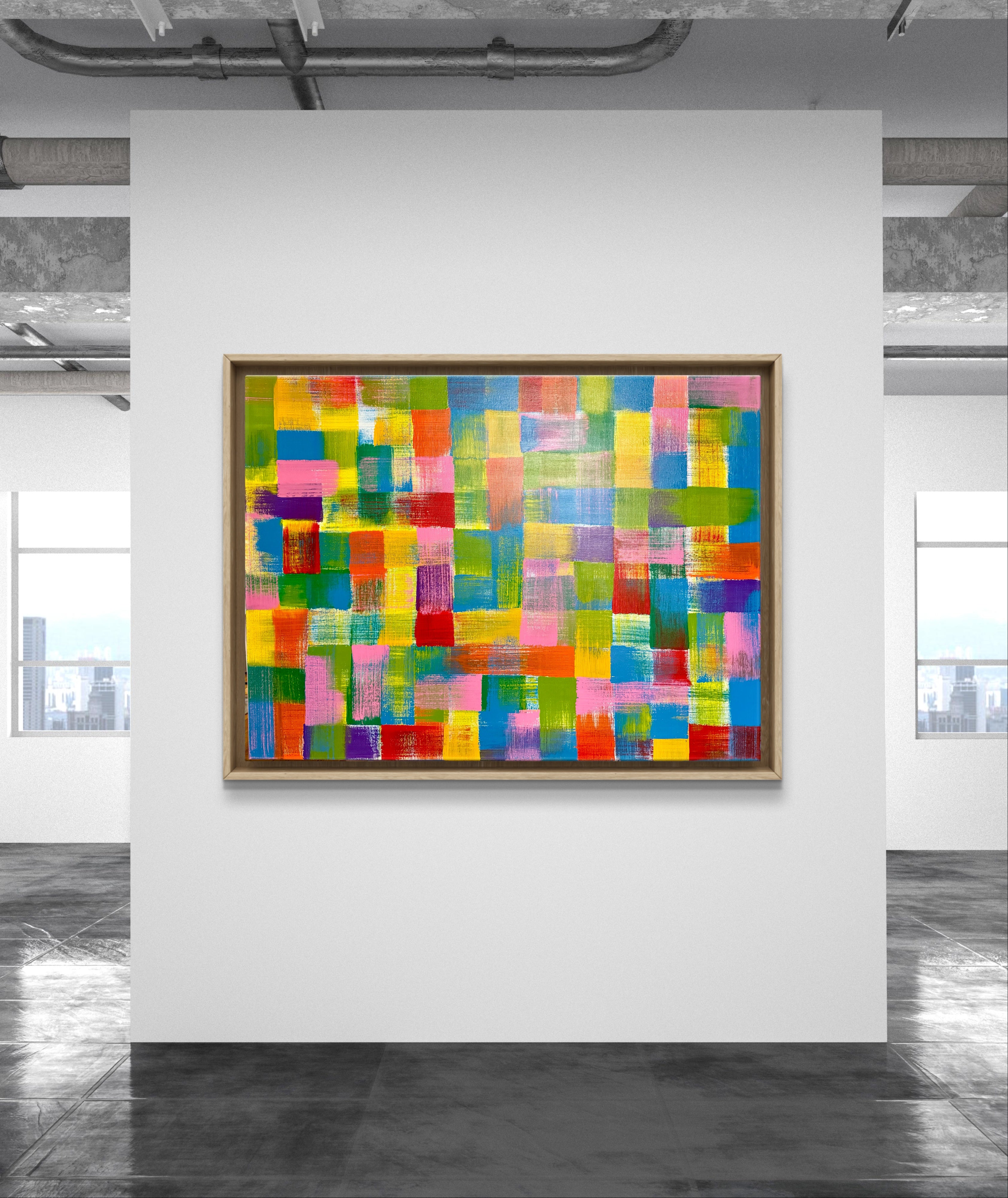 Original Paintings: Multicolor Squares