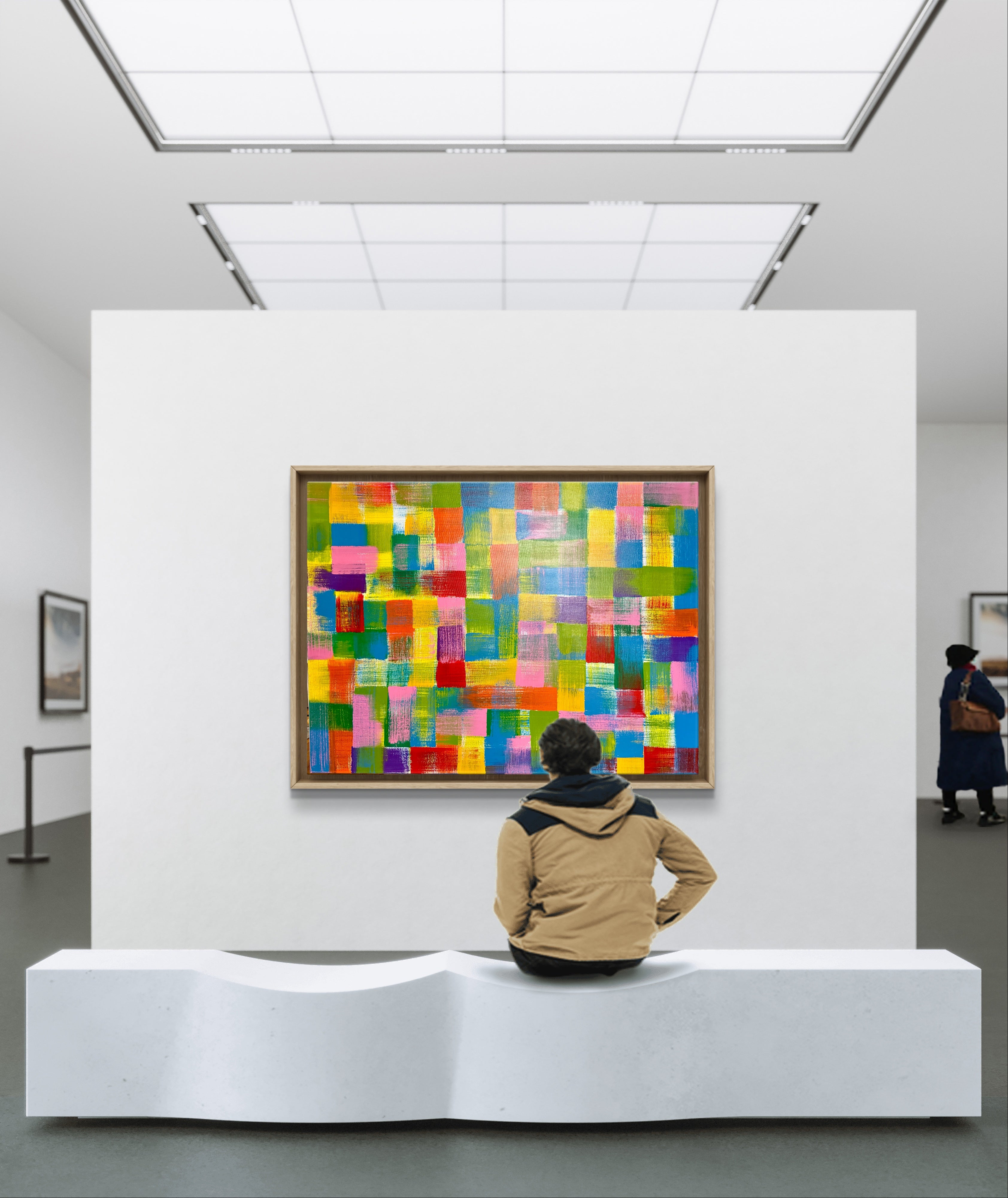 Original Paintings: Multicolor Squares